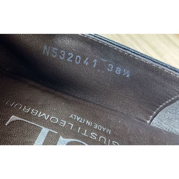 AGL Italy Women's Pointed Venetian Loafer Size 8,5 Black‎ Leather Slip On Loafer - Picture 10 of 12